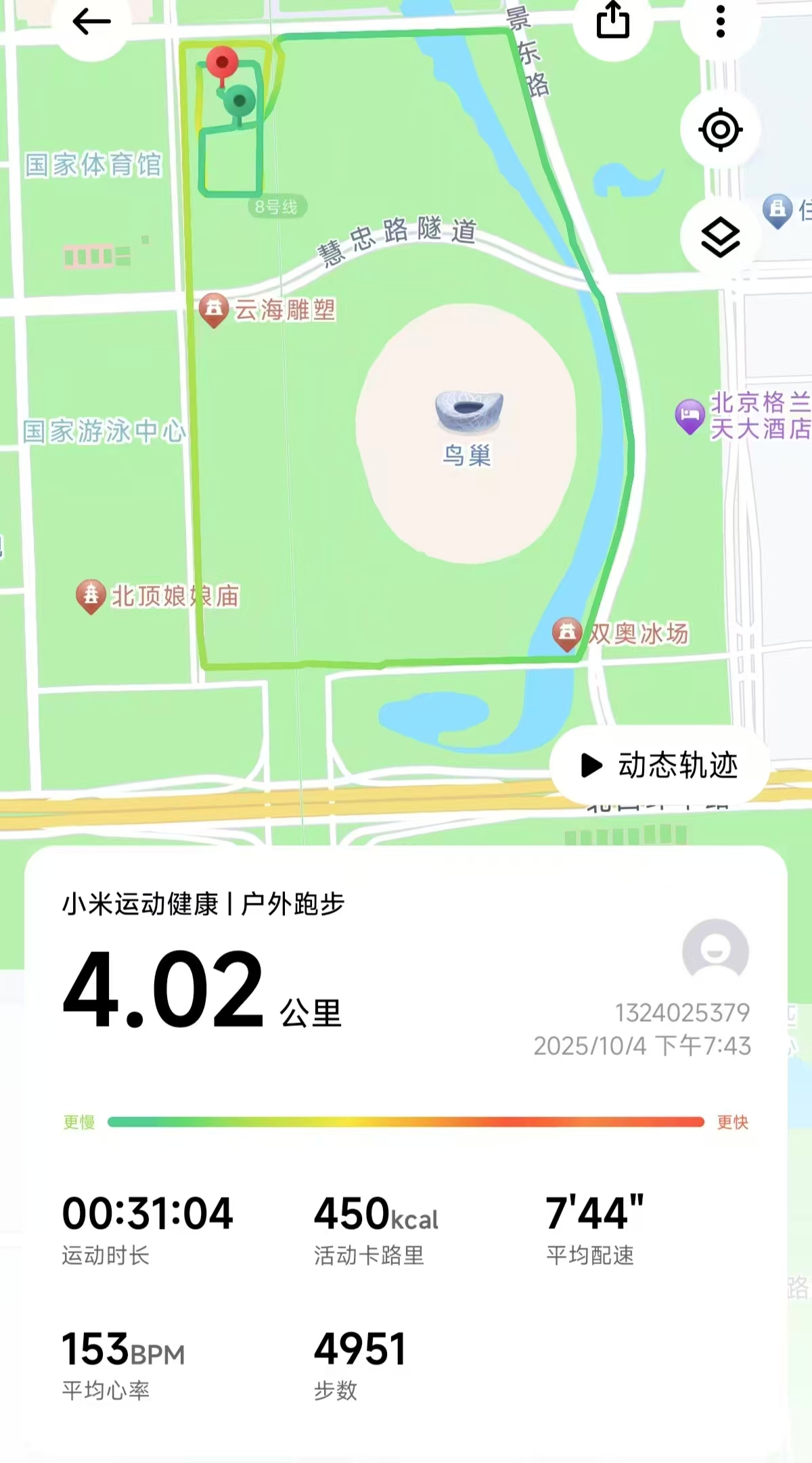 444挑战·鸟巢周边4km